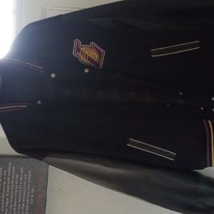 Men's reversible leather Lakers jacket